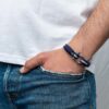 Námornícky náramok z plachetnického lana, ručne vyrobený, pre ženy a mužov, s uzáverom z nerezovej ocele 4 mm, CNB #4010 – Obrázok 4