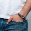 Sada 2 námorníckych náramkov s očnicou pre partnerov, náramky priateľstva, z plachetnicového lana, ručne vyrobené, so zapínaním z nehrdzavejúcej ocele, CND #952 – Obrázok 4