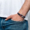 Sada 2 námorníckych náramkov s očnicou pre partnerov, náramky priateľstva, z plachetnicového lana, ručne vyrobené, so zapínaním z nehrdzavejúcej ocele, CND #948 – Obrázok 7